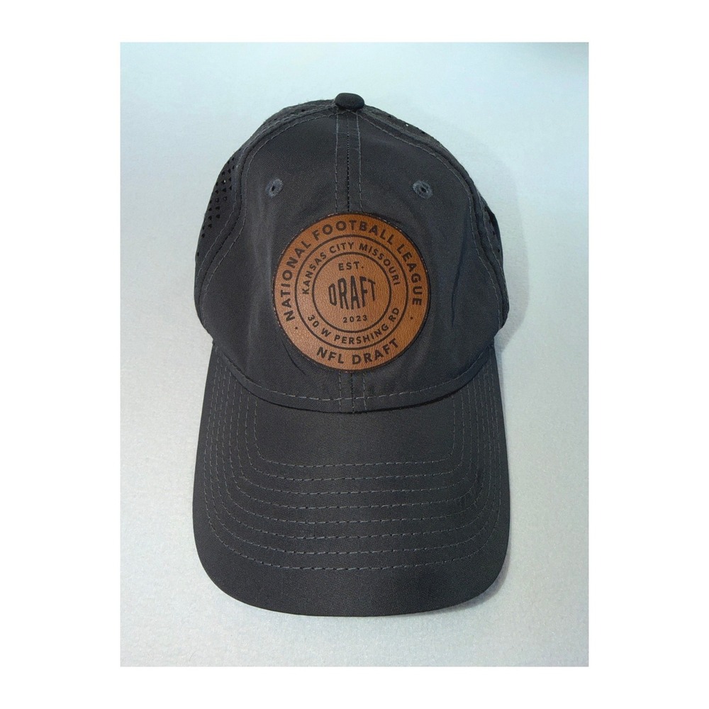 New Era NFL Draft 2023 Kansas City Missouri Leather Patch Football Hat Gray OSFM